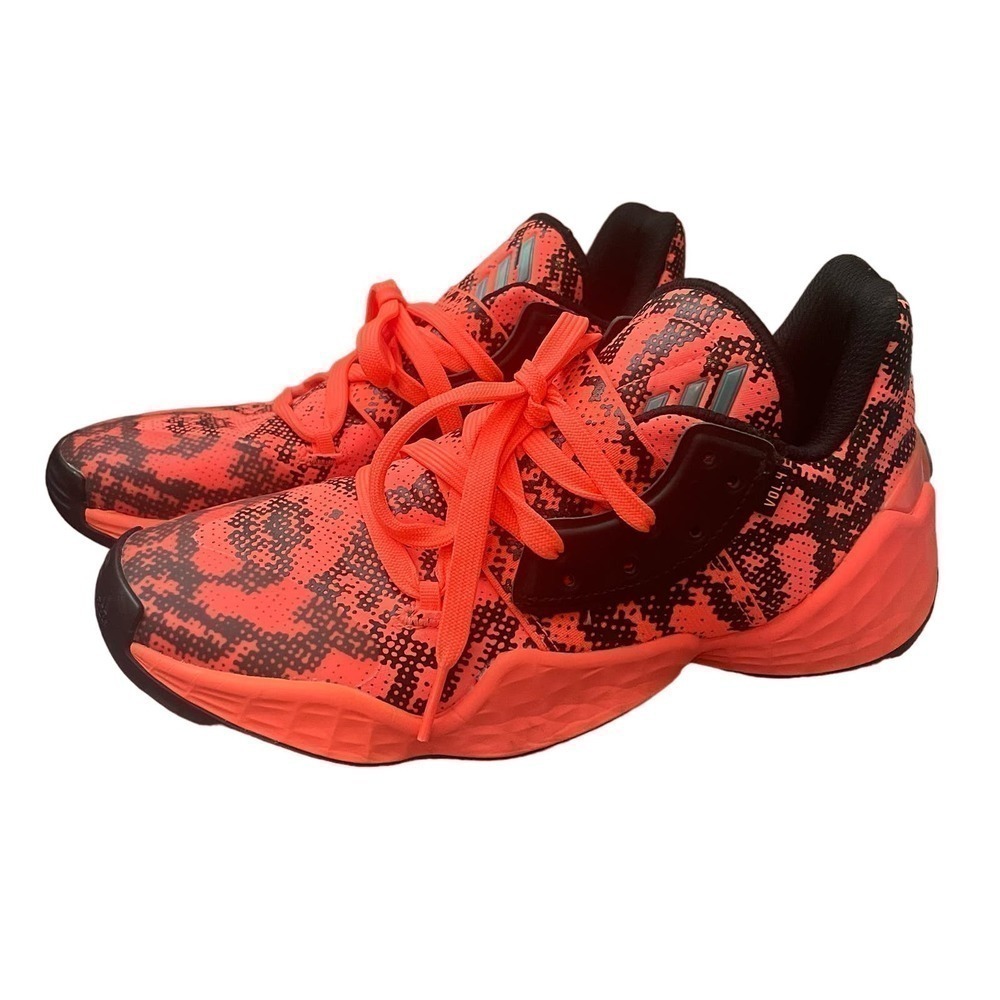 Adidas James Harden Vol. 4 Basketball Shoes Mens Size 5.5 Orange Black